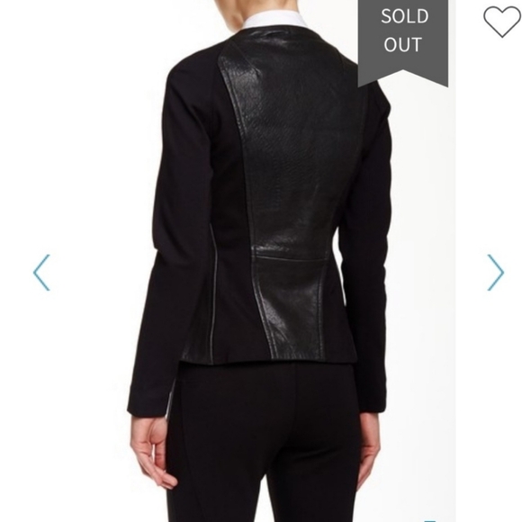 Ted Baker Melaa Leather Panel Moto Biker Jacket, Ted Size 2 - Picture 9 of 10